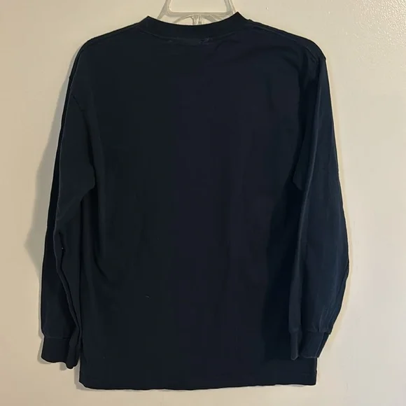 2004 Patriots AFC Championship Long sleeve Navy Blue Shirt. Y2K NFL Apparel Sz M - Picture 5 of 7